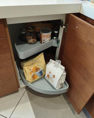 2 coppie ripiani girevoli per base cucina angolare