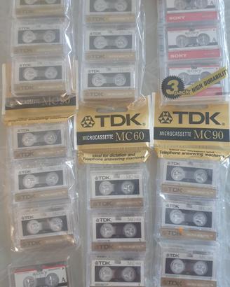 21 microcassette TDK e SONY 