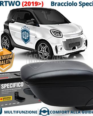 Bracciolo SPECIFICO Per Smart Fortwo W453 Nero