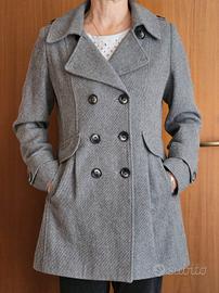 Cappotto donna grigio corto svasato
