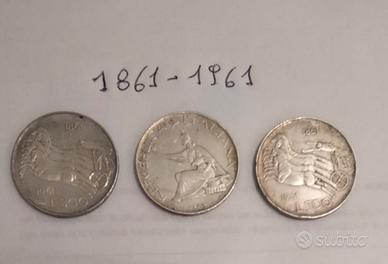 Moneta 500 Lire Argento 1861–1961