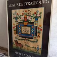 Poster incorniciato Museo di Strasburgo anni 80 
