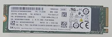SSD 256gb SK hynix NVMe 2280 PCIe Gen3 x4