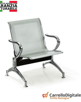 Sedia da attesa in acciaio – NUOVA – 1 posto