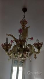 Lampadario Vintage Vetro di Murano