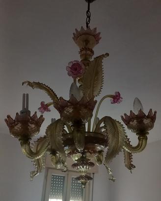 Lampadario Vintage Vetro di Murano