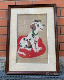 Quadro con cane Dalmata Vintage 1975