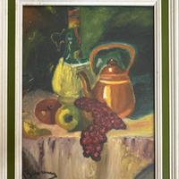 Dipinto a Olio su Tela - Natura Morta Vintage