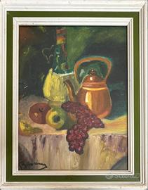Dipinto a Olio su Tela - Natura Morta Vintage