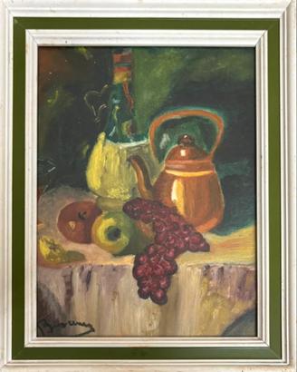 Dipinto a Olio su Tela - Natura Morta Vintage