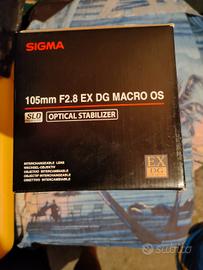 Scatola per obiettivo Sigma 105 macro