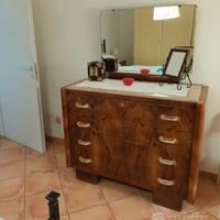 Comò con specchiera e 2 comodini