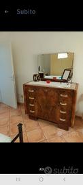 Comò con specchiera e 2 comodini