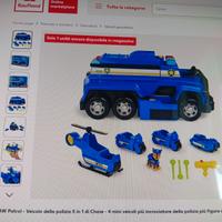 Mega camion della polizia  paw patrol  5 in 1chase