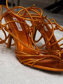 Scarpe oro aranciato bottega 22