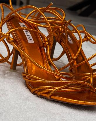 Scarpe oro aranciato bottega 22