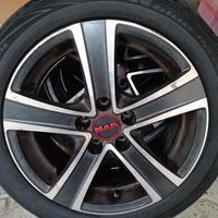 4 cerchi in lega Mak a 5 bulloni con gomme estive