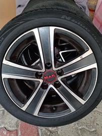 4 cerchi in lega Mak a 5 bulloni con gomme estive