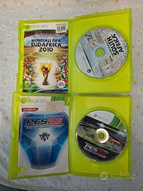Due giochi XBOX 360: Mondiali 2010 e Pes 2012