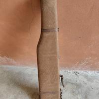 Custodia rigida per fucile in stoffa e cuoio