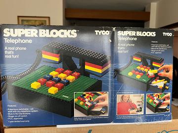 Telefono Vintage Tyco Super Blocks (Anni '80) NOS