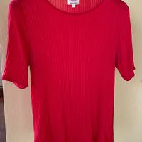 Maglietta colore rosso in seta