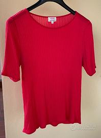 Maglietta colore rosso in seta