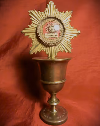 RELIQUIARIO OTTOCENTESCO  A OSTENSORIO-  S.ANTONIO