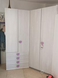 armadio con cabina armadio mobilfino  bambina 