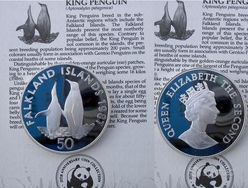 INGHILTERRA ISOLE FALKLAND ARGENTO 28,28g WWF