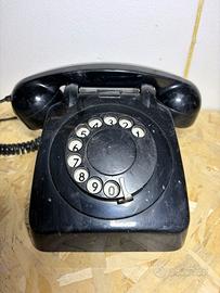 Telefono fisso vintage nero