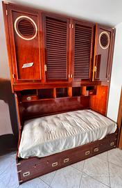 Armadio ponte e letto stile vecchia Marina