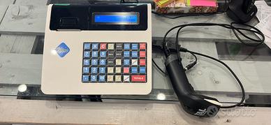 Cassa telematica NICE con cassetto, lettore codici