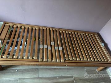 Rete a doghe regolabile singola in legno