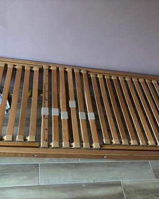 Rete a doghe regolabile singola in legno