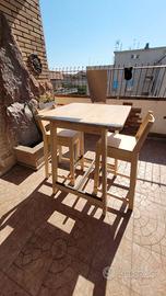 Tavolo IKEA alto betulla con sgabelli