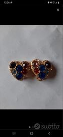 Orecchini donna strass placcati oro