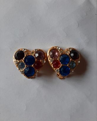 Orecchini donna strass placcati oro