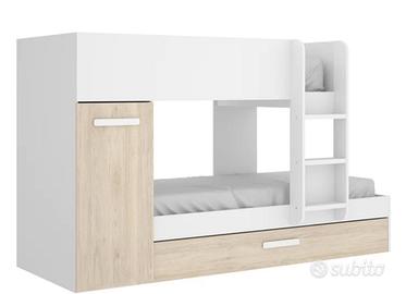 cameretta a ponte tre letti. letto a castello