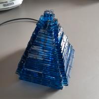 Lamapada piramide vetro blu