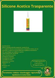 30 cartucce di silicone acetico trasparente