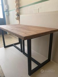 Tavolo da dining in legno masello.Cucina.Handmade