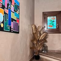 Quadro moderno, astrattismo geometrico pop-art