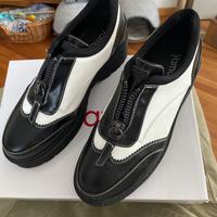 Scarpe donna in pelle bicolore Nero/Bianco