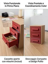 Mini Cassettiera da scrivania