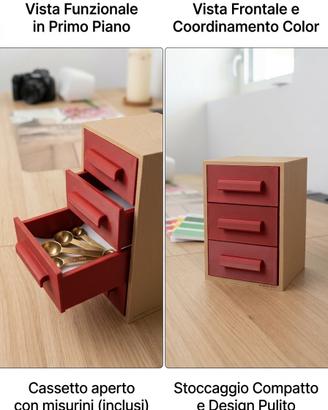 Mini Cassettiera da scrivania