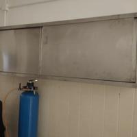 pensile da parete per ristorante in accaio 2 metri