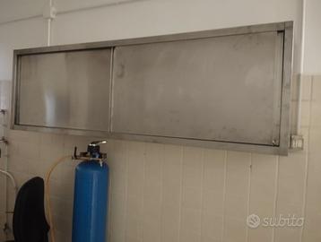 pensile da parete per ristorante in accaio 2 metri