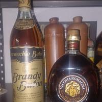 2 BRANDY STRAVECCHIO BUTON E VECCHIA ROMAGNA NERA