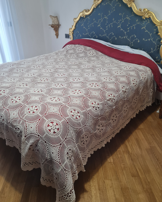 Antico copriletto /tenda / tovaglia fatto a mano